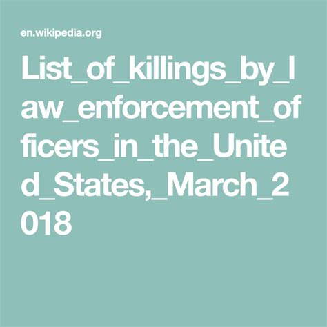 List of killings by law enforcement officers in pre